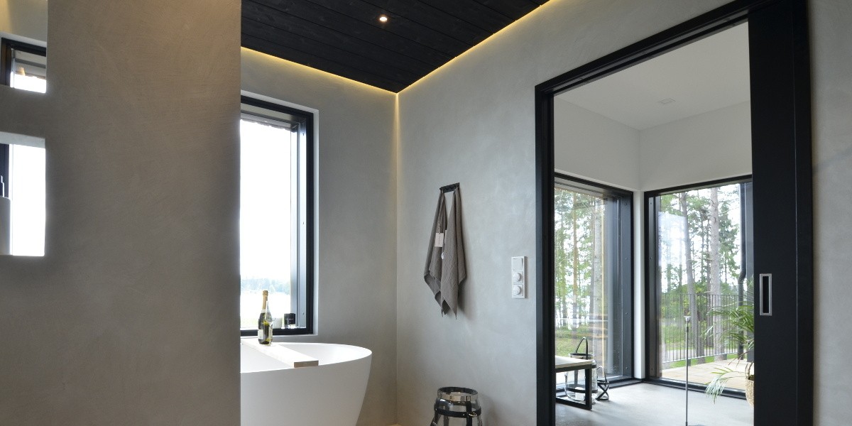 Novacolor Wall2Floor - mikrosementti kylpyhuoneen lattiassa ja seinissä, harmaa + patina silver