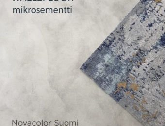 Novacolor Wall2Floor - mikrosementti lattiassa, valkea + harmaa patina
