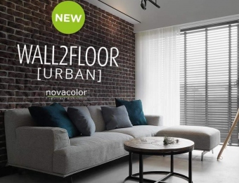 Novacolor Wall2Floor - mikrosementti olohuoneen lattiassa