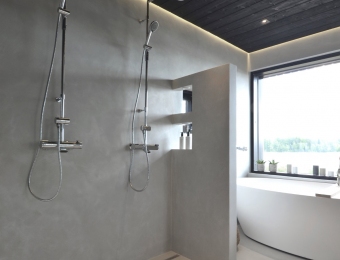 Novacolor Wall2Floor - mikrosementti kylpyhuone harmaa+patina silver