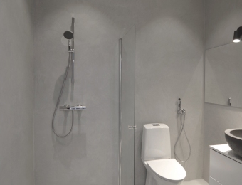 Novacolor Wall2Floor - mikrosementti kylpyhuone harmaa+patina silver