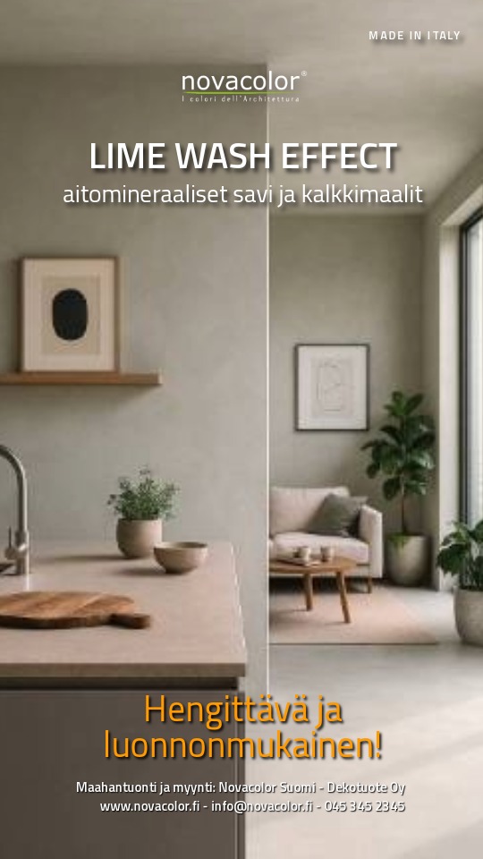 MInerals Lime Wash Effect - mineraaliset sisustusmaalit. Aitoa mineraalia.