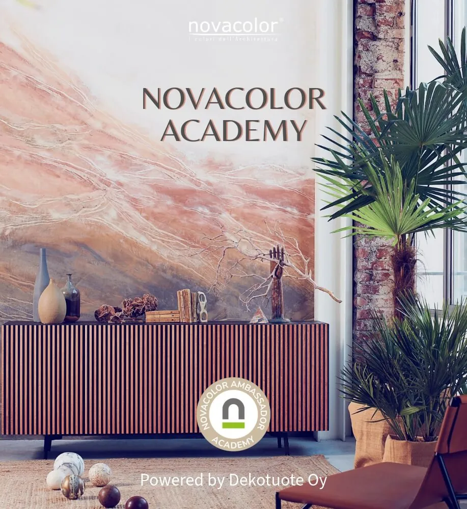 Novacolor Academy sisältää Dekotuote Oy:n pitämiä sisustusmateriaalikursseja. Kursseilla opetetaan erilaisten sisustuslaastien ja efektimaalien asentamista ja käyttöä.
