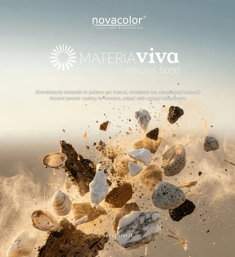MInerals Materia Viva - upea sisustuslaasti johonb voi lisätä luonnonmukaisia deco tehosteita, hamppua, tiilimurskaa,helmiäistä, marmorikiveä, laavakiveä,jne